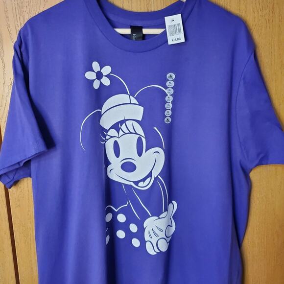 Disney Parks Minnie Mouse Purple T-Shirt -XL - Picture 3 of 13